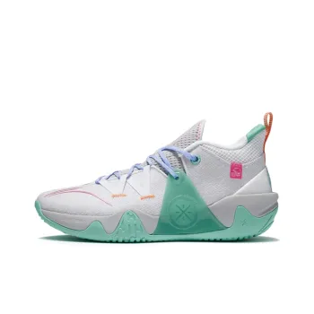 LiNing Coldblood Anti Slip Wear Resistant Low Top Basketball Shoes Gray Green