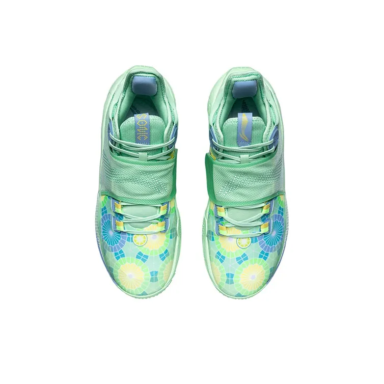 LINING SONIC 9 Basketball Shoes Men Mid Top Mint Green-3