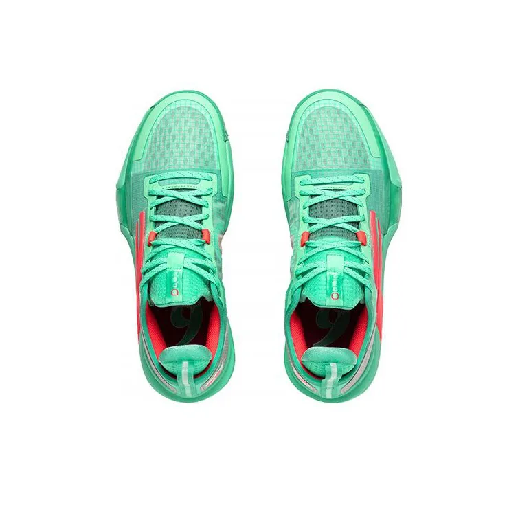 LiNing Speed 9 Premium PRM Summer Cushioning Anti Slip And Wear Resistant Low Top Basketball Shoes Men's Green Pink-2