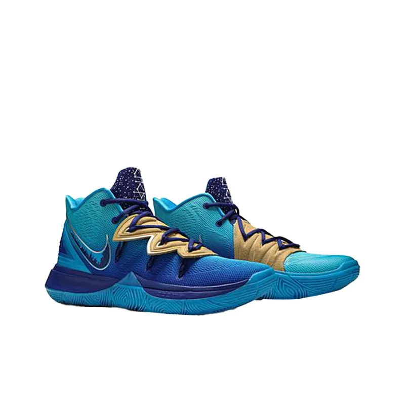 Nike Kyrie 5 Basketball Shoes Men Mid Top Blue-2