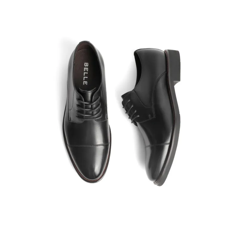 BELLE Dress Shoes Men Low Top Black/Brown-5