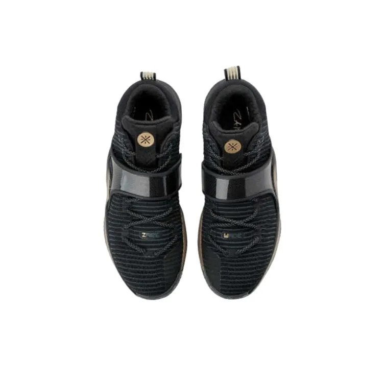 LiNing WOW 6 Anti Slip Wear Resistant Low Top Basketball Shoes Men's Black Gold-2