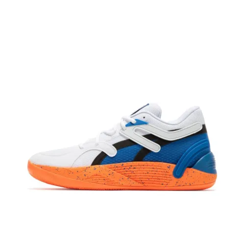 PUMA Trc Blaze Basketball Shoes Men Mid-Top White/Blue/Orange