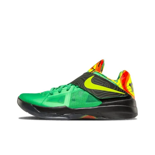 Nike KD 4 Basketball Shoes Men Low-Top Green/Black/Team Orange