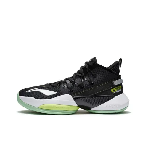 LiNing Air Strike 8 V2 Shock Absorbers Rebound Mid Top Performance Basketball Shoes Men's Black