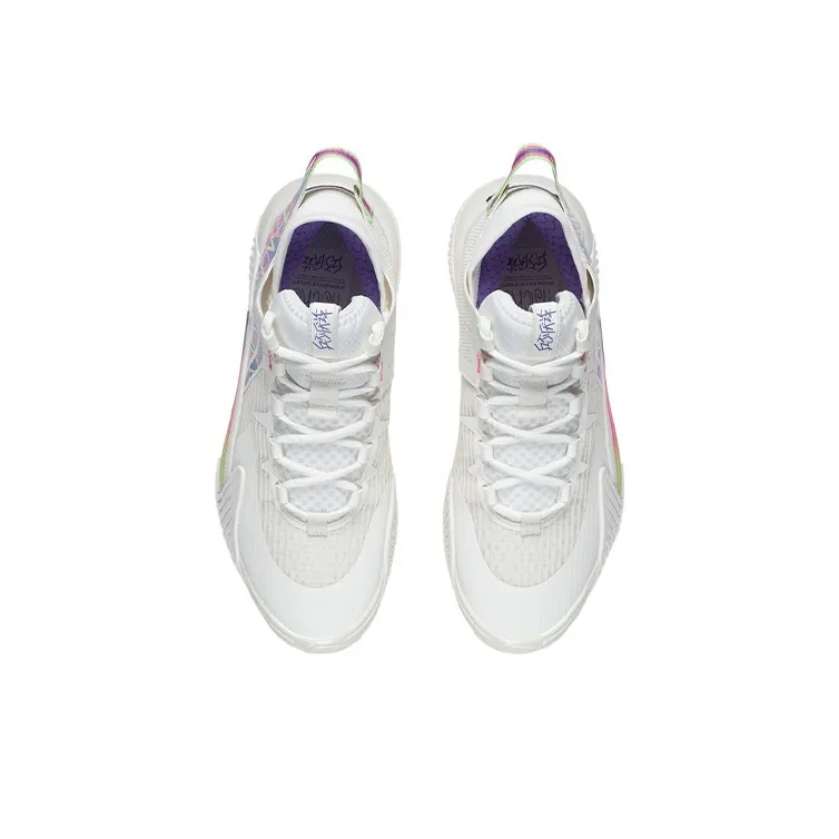 LiNing Badfive 2 Low The Soldier Does Not Tire Of Deceit. Rebound Low Top Performance Basketball Shoes Men's Ecru-3
