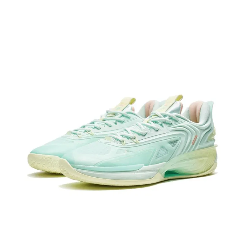 XTEP You Cloud 7 Generation SE Cushioned Slip Resistant Abrasion Resistant Low Top Basketball Shoes Men's Foam Green-2