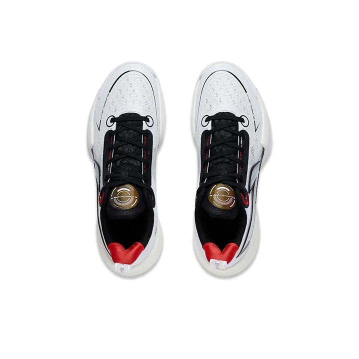 LINING Super Light V2 Basketball Shoes Men Low Top White/Black/Red-2