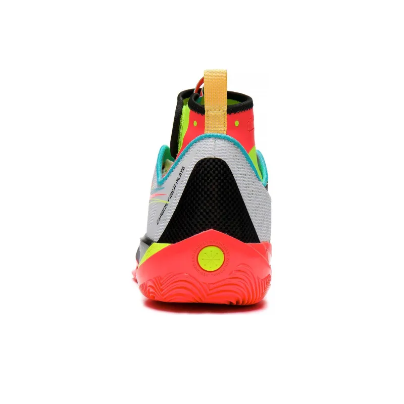 LiNing 808 2 ULTRA Ultra Cushioning Anti Slip And Wear Resistant High Top Basketball Shoes White Green Red-4