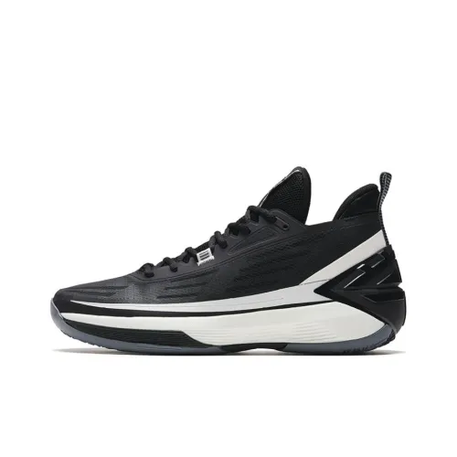 Anta Charge 5 Cushioning Anti Slip And Wear Resistant Low Top Basketball Shoes Men's Black White