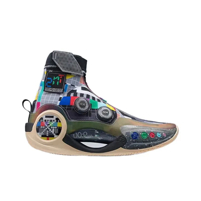 LINING WOW 9 Infinity Basketball Shoes Men High Top Black/Multicolor-1
