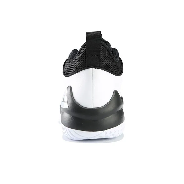PEAK Cushioned Slip Resistant Abrasion Resistant High Top Performance Basketball Shoes White Black-4
