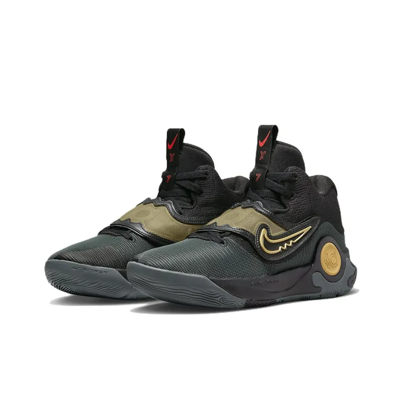 Nike Kd Trey 5 X Black Metallic Gold Green-2