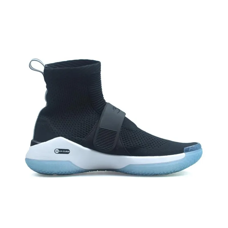 LiNing WOW 6 Way Of Wade 6 Abrasion Resistant Breathable High Top Basketball Shoes Men's Black White Blue-1