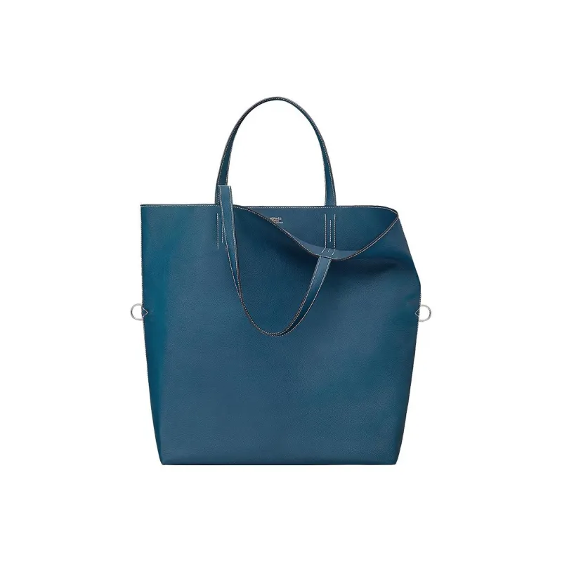 HERMES Leather Handbag Women's S4 Deep Blue Dark Blue-1