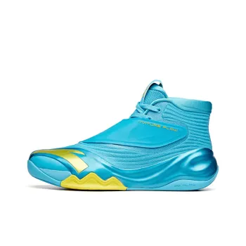 Anta KT6 Cushioning Anti Slip And Wear Resistant Coverage Support High Top Basketball Shoes Men's Blue Yellow