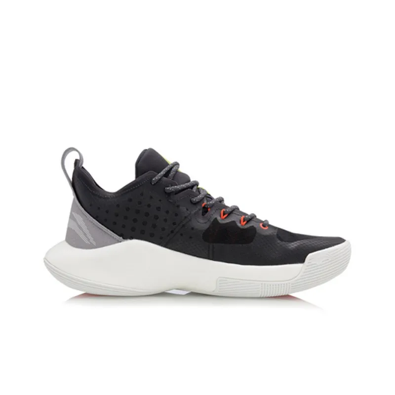 LiNing Sound 8 Low Anti Slip Wear Resistant Low Top Basketball Shoes Men's Black Gray-1