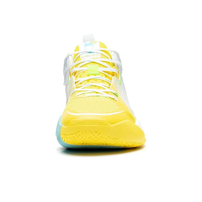 LiNing SONIC 10 Cushioning Anti-Slip And Wear-Resistant Coverage Support Mid-Top Basketball Shoes Men's Yellow Blue-4