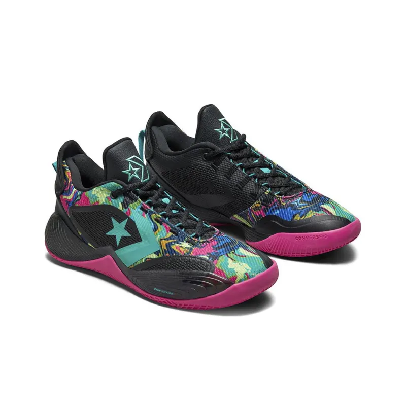 Converse All Star Bb Shift Ox Black Pink Teal-2