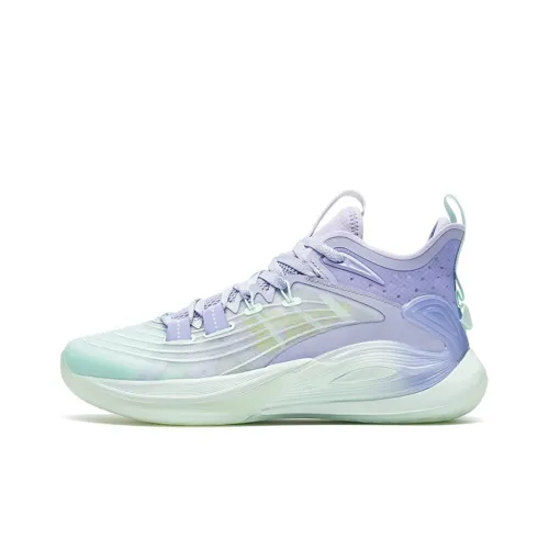 XTEP Light Feather 3rd Basketball Shoes Men Low-Top Taro Purple/Foam Green