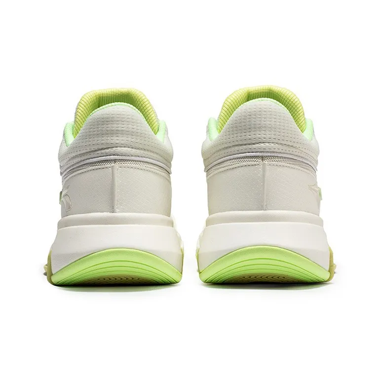361° Tackle Q Rebound Technology Abrasion Resistant Breathable Low Top Basketball Shoes Men's White Cyan-3
