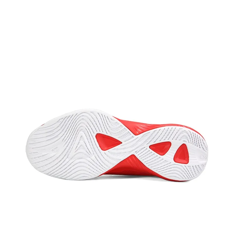 PEAK Cushioning Wear Resistant Slip Resistant Supportive Low Top Performance Basketball Shoes Men's Red-4