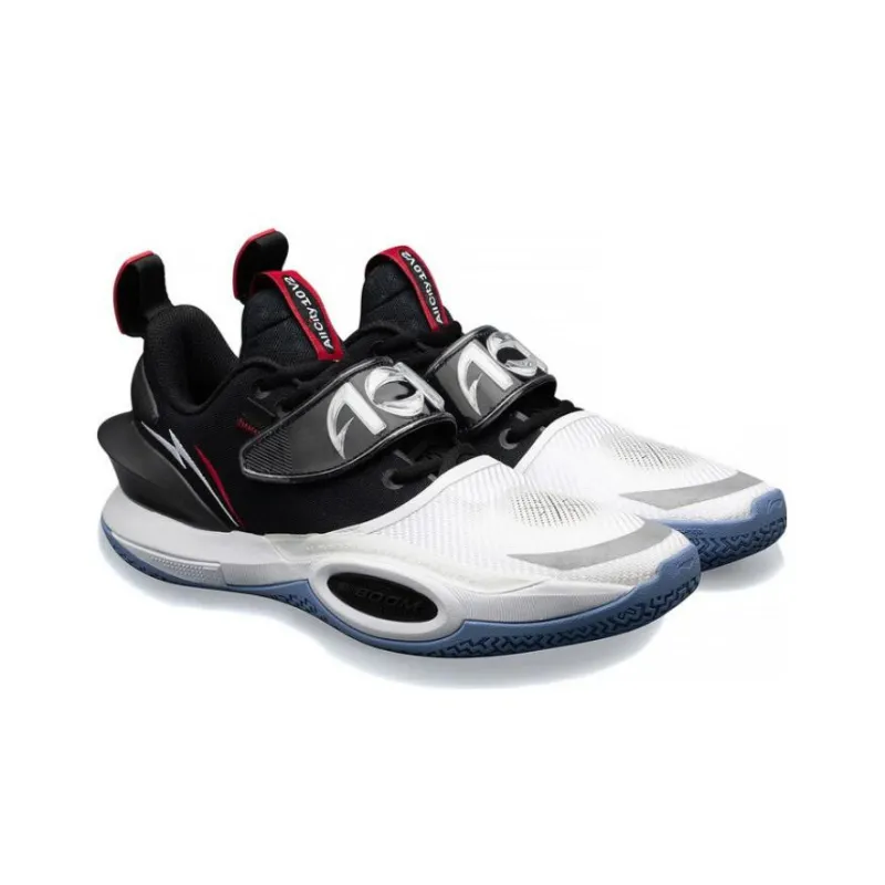 LiNing All City 10 V2 ' Announcement ' Durable Breathable Low-Top Performance Basketball Shoes White Black-2