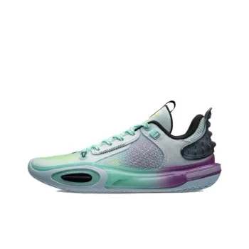 LiNing All City 11 Psychedelic Cushioning Anti Slip And Wear Resistant Low Top Basketball Shoes Men's Blue