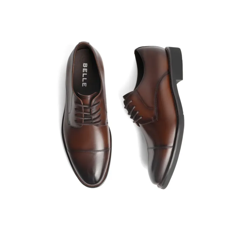 BELLE Dress Shoes Men Low Top Black/Brown-11