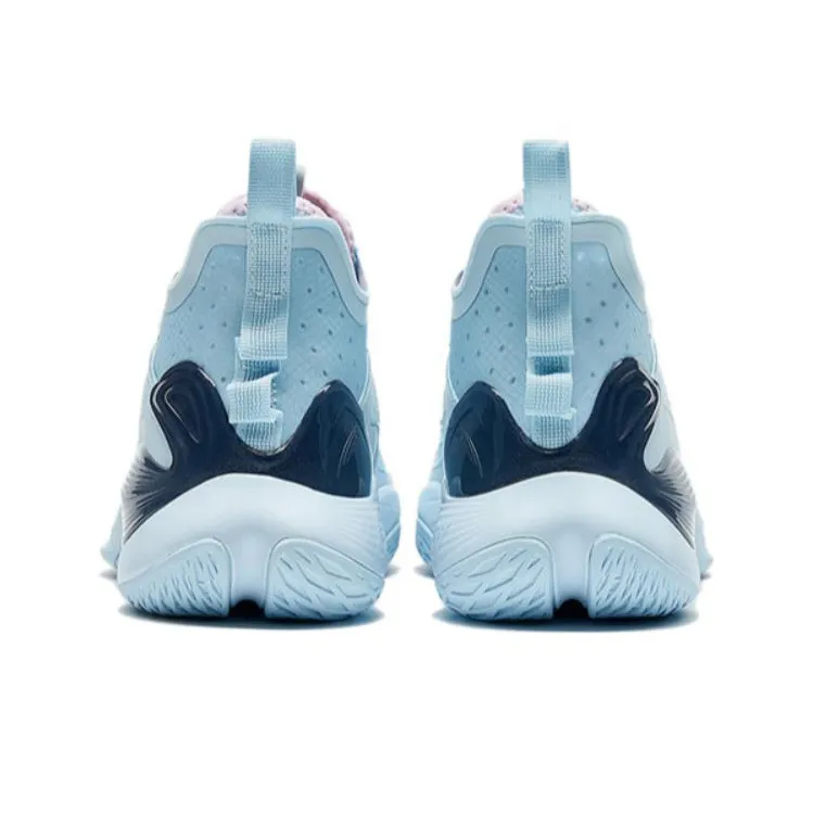 XTEP Light Feather 3rd Basketball Shoes Men Low Top Electronic Pink Blue-3