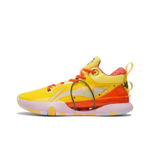 Disney X LINING Speed 8 Basketball Shoes Men Low-Top Lemon