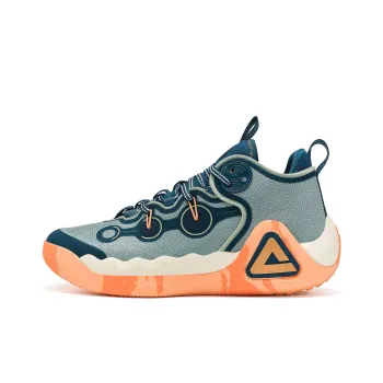 PEAK Star Shift Slip Resistant, Abrasion Resistant, Breathable Mid Top Basketball Shoes Ceramic Green