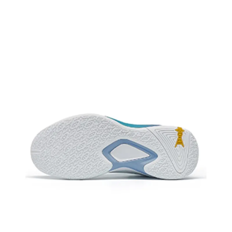 XTEP Demon 3.5 Cushioning Anti Slip And Wear Resistant Mid Top Performance Basketball Shoes Men's White Blue-4