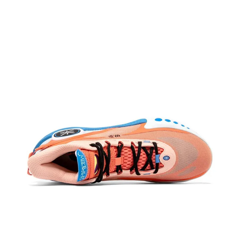 LiNing Shadow 3 Way Of Wade Cushioned Abrasion Resistant Slip Resistant Low Top Basketball Shoes Men's Orange Blue-1