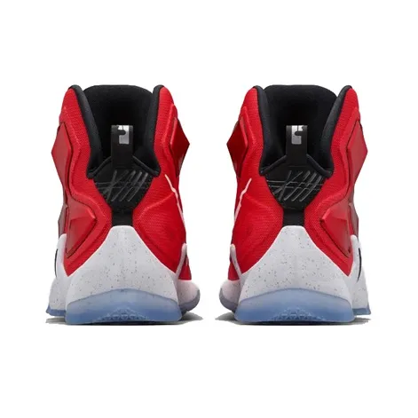 Nike Lebron 13 On Court Non slip Lightweight High Top Basketball Shoes Men's Away Red-3