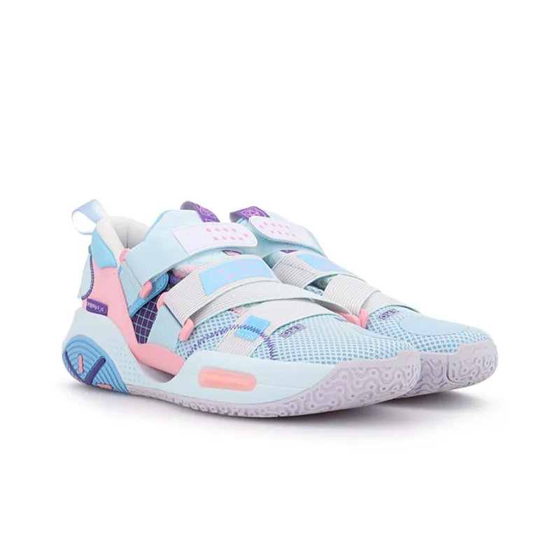 LINING Wade AC9 V2 Men | All City 9 Professional Basketball Shoes - Blue/Pink-2