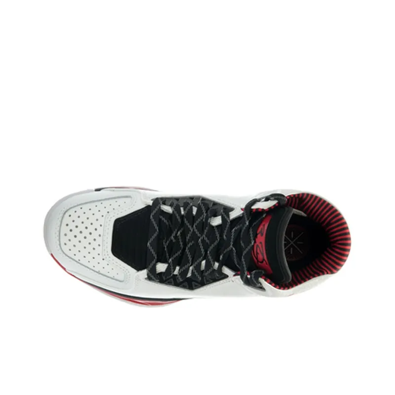 LiNing WOW 2 Upper City Mid-Top Basketball Shoes Men's White Black Red-2