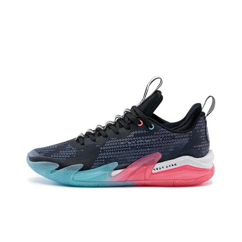 RIGORER Stop Ge 1.0 Basketball Shoes Men Low-Top Night Black/Crystal Blue