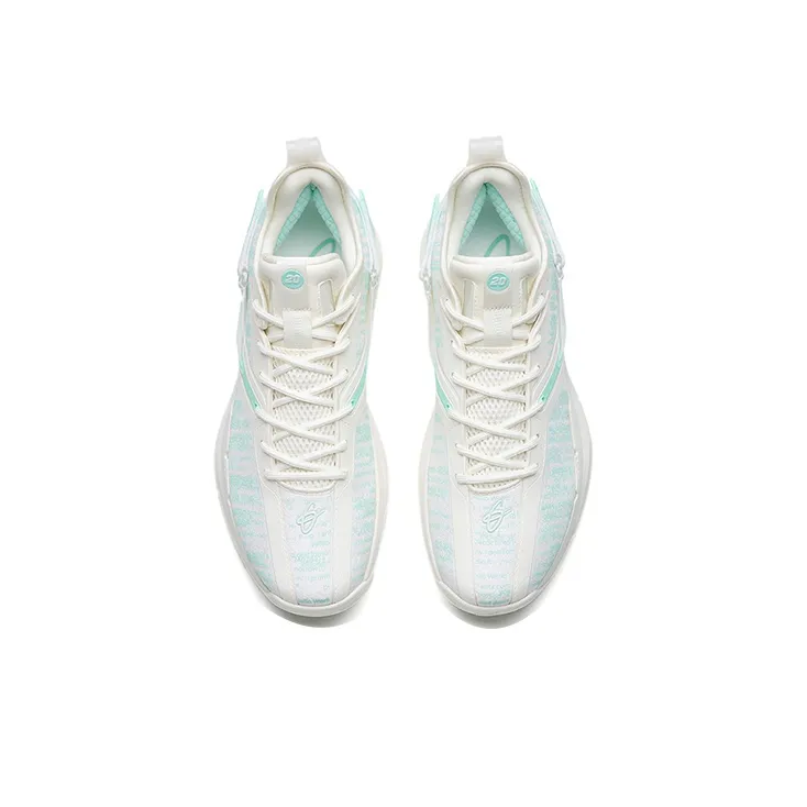 Anta GH3 Shock Absorbers Slip Resistant, Abrasion Resistant, Breathable Low Top Basketball Shoes Men's White Green-2