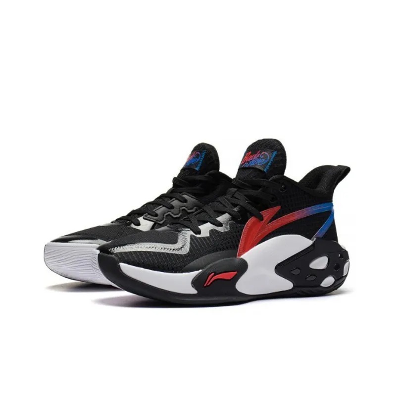 LiNing Cushioning, Slip Resistant, Abrasion Resistant, Coverage, Support Low Top Basketball Shoes Men's Black-2