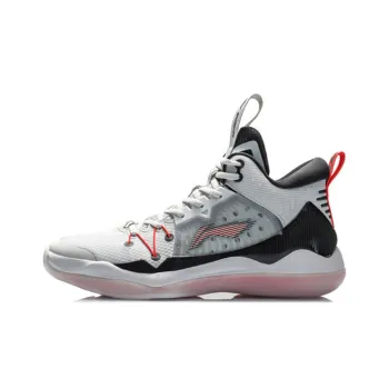 LiNing Liren 1 Cushioning, Slip Resistant, And Abrasion Resistant Mid Top Basketball Shoes Men's White