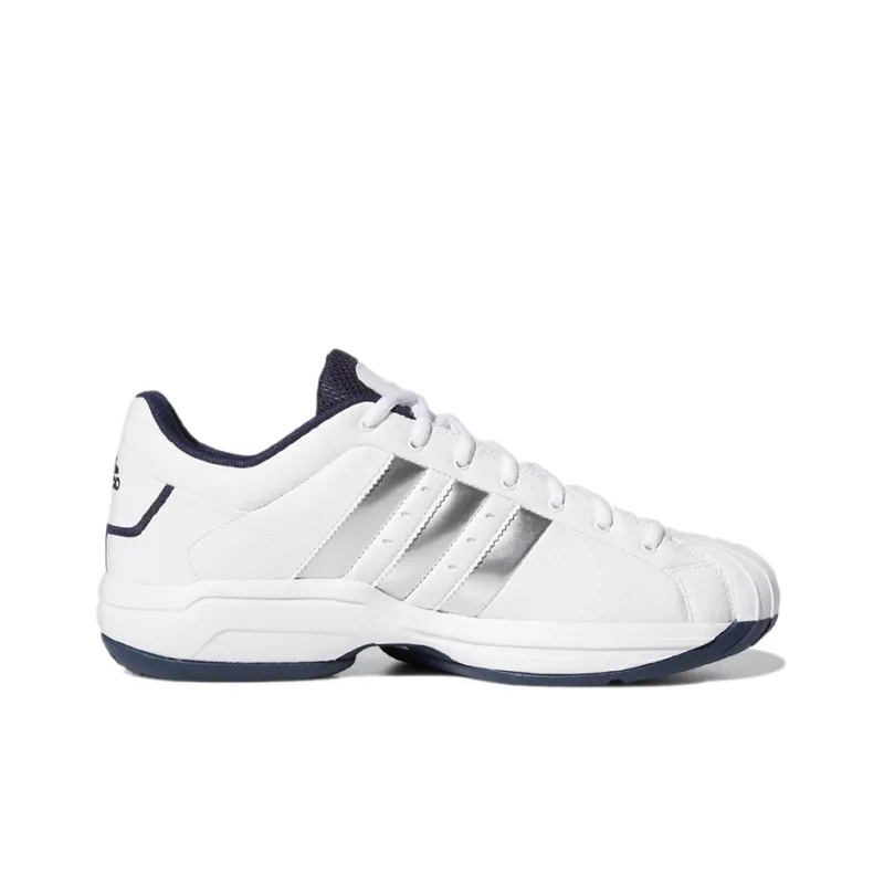 Adidas Pro Model 2G Low 'White Silver Metallic Navy'-1