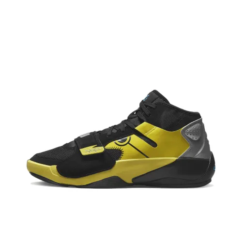 Jordan Zion 2 Basketball Shoes Men Mid-Top Black/Yellow/Blue/Silver