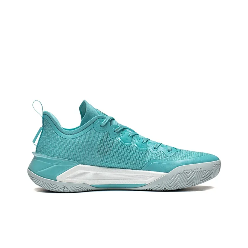 LiNing Liren 3 V2 Jade Sea Slip Resistant, Abrasion Resistant, Lightweight Mid Top Basketball Shoes Men's Aqua Green-1