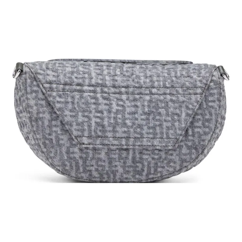 DIESEL Fabric Fanny Pack, Crossbody Bag Mini Women's Gray-3