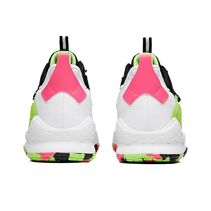 Anta Basketball Collection Low Top Performance Basketball Shoes Men's Black Green White-3