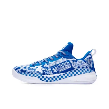 QIAODAN Sharp Edge 6.0PROLOWPE Cushioning Anti Slip And Wear Resistant Low Top Basketball Shoes Men's White Blue
