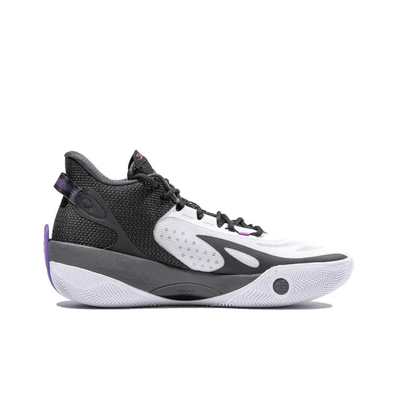 LiNing Shadow 3 Way Of Wade Durable Breathable Low Top Basketball Shoes Men's White Black-1