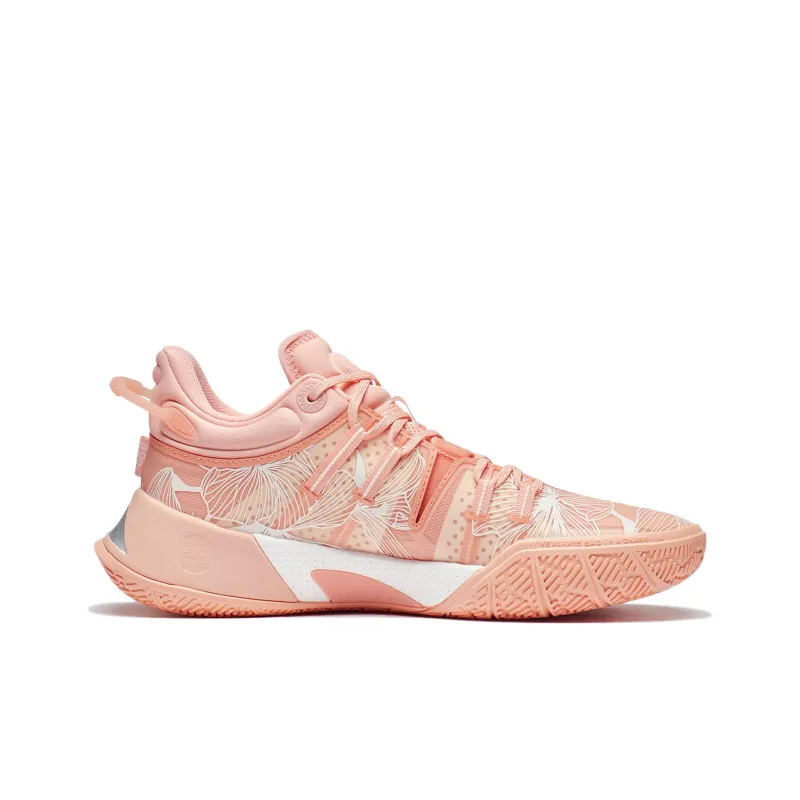 LiNing CJ-2 Cushioned Slip-Resistant Abrasion-Resistant Low-Top Basketball Shoes Men's Sweet Peach Orange-1