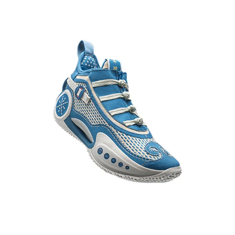 LiNing Way Of Wade 9 CNY Cultivation Durable Breathable Low-Top Basketball Shoes Blue-2